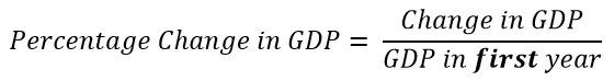formula for calculating percentage change