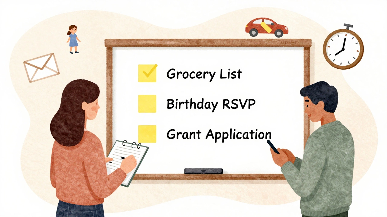 Adults choosing learning paths tailored to their lives, with icons representing real-world challenges.