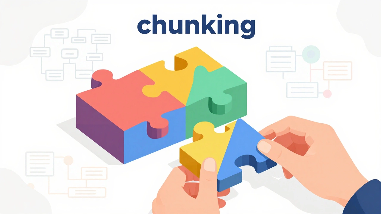 Complex puzzle breaking into smaller manageable pieces