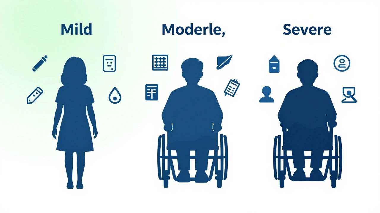 Illustration showing different levels of learning disability support