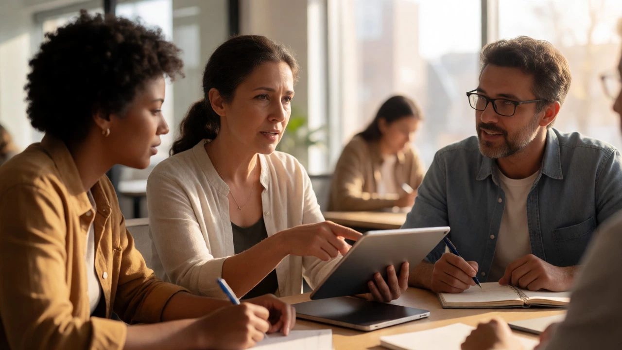 What are the five characteristics of adult education?